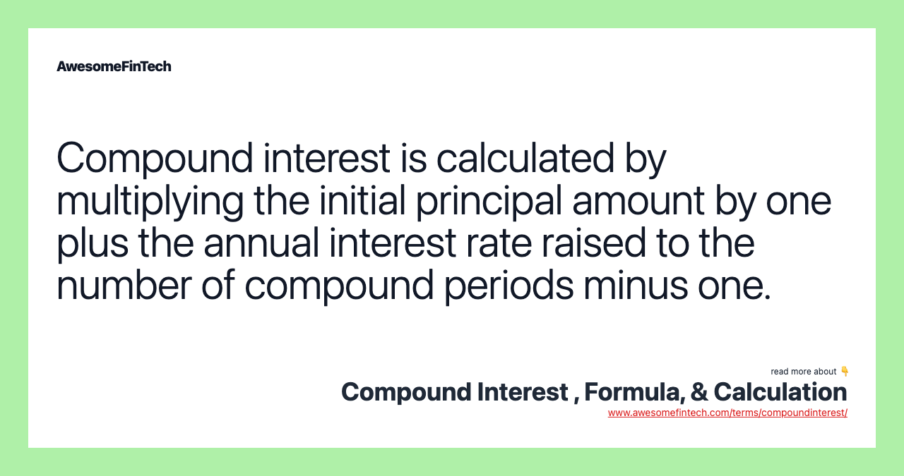 Understanding The Basics Of Compound Interest Calculations