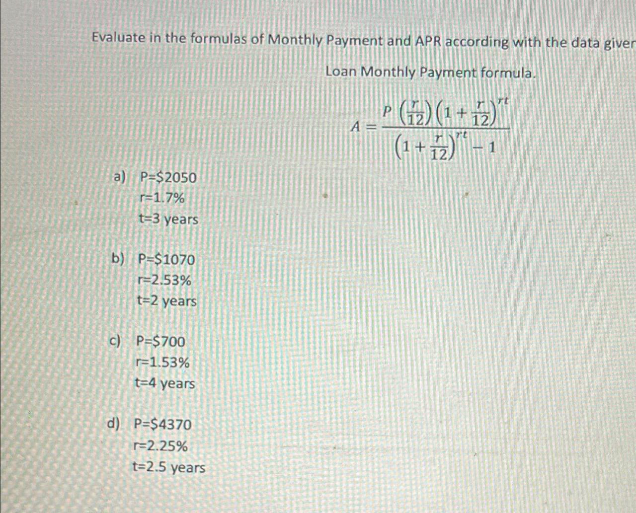 How To Calculate Monthly Payments For A Loan