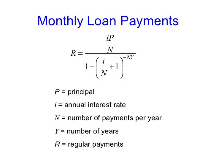How To Calculate Monthly Loan Payment Amount